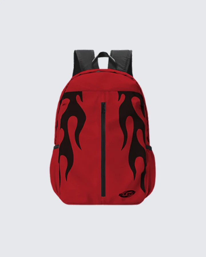 Flame Graphic Streetwear Backpack - Image 2