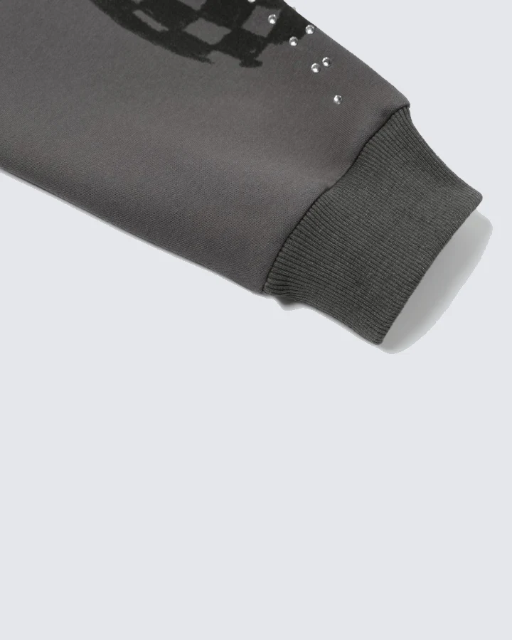 Rhinestone Flame Graphic Hoodie - Image 10