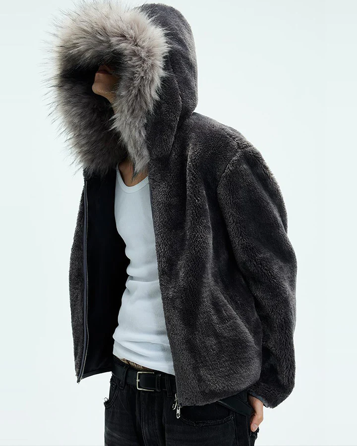 Fleece Hooded Padded Jacket - Image 2