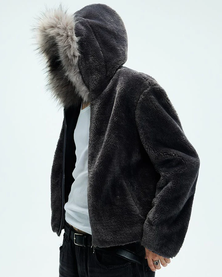 Fleece Hooded Padded Jacket - Image 3