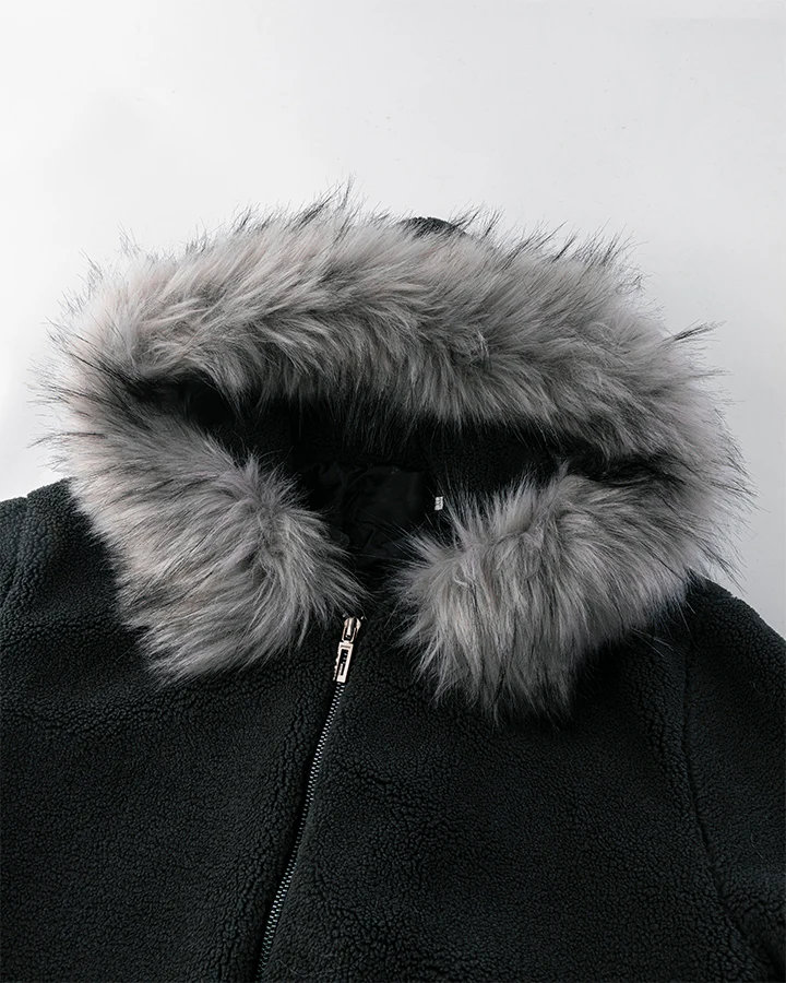 Fleece Hooded Padded Jacket - Image 5