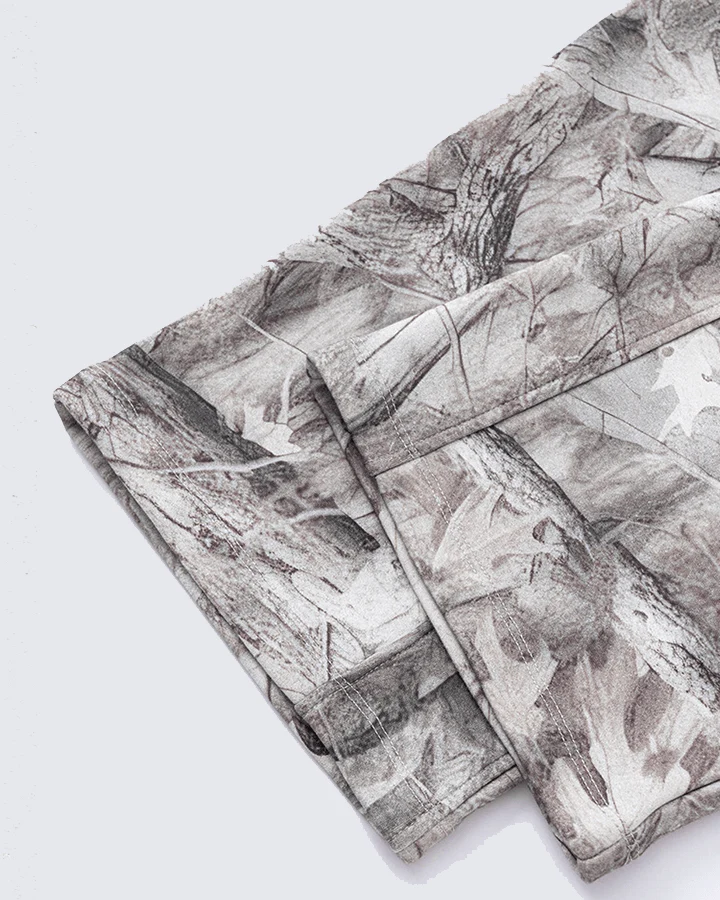 Fleece-Lined Camouflage Print Straight-Leg Pants - Image 8
