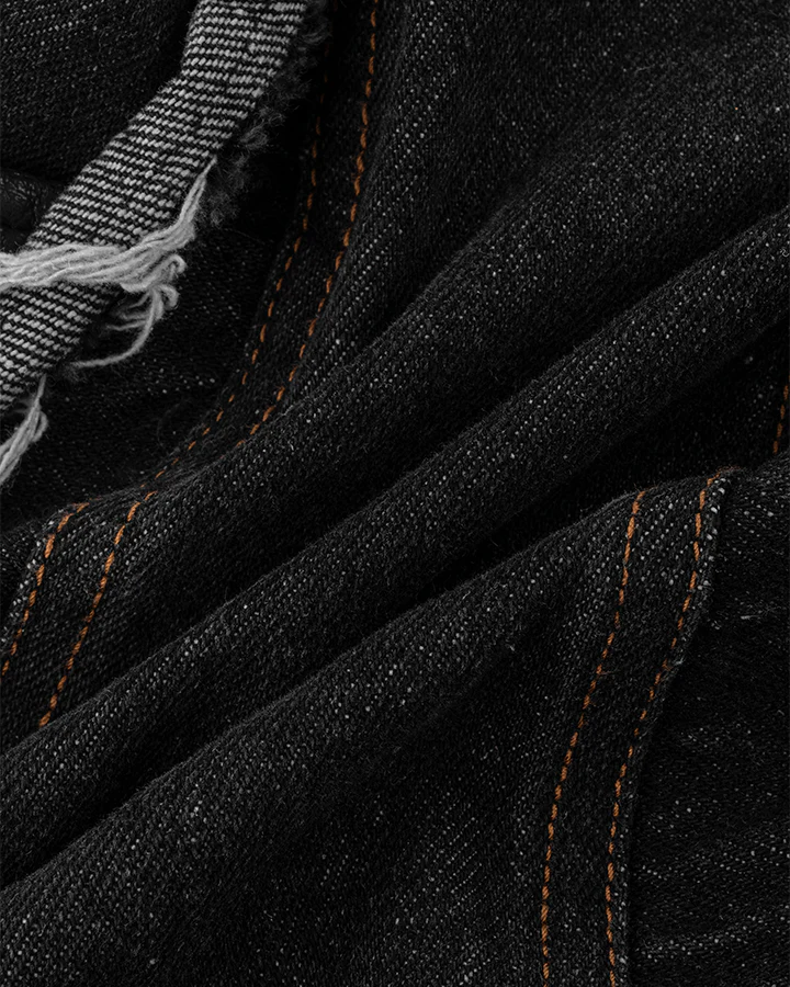 Frayed Patchwork Wide-Leg Denim Pants - Image 4