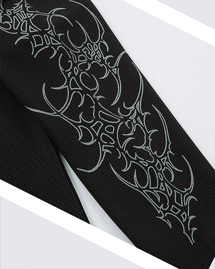 Gothic Double Sleeve Polo with Barbed Quote Print - Image 8