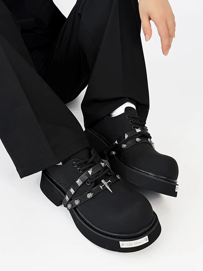 Gothic Studded Platform Oxfords - Image 2