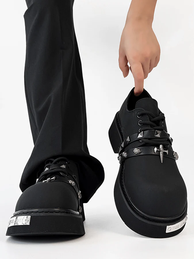 Gothic Studded Platform Oxfords - Image 3