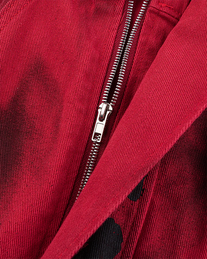 Graffiti Print Oversized Red Jacket - Image 12