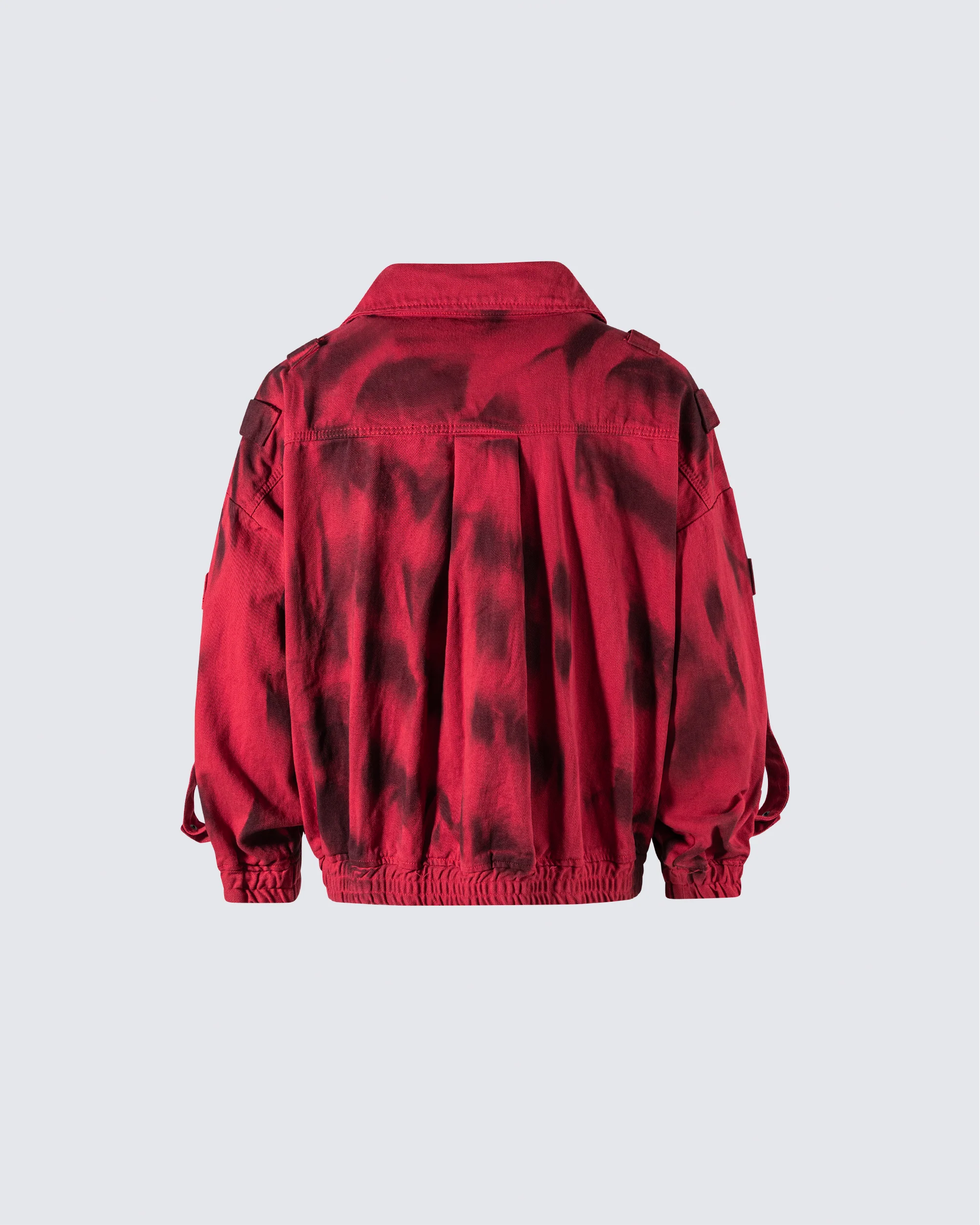 Graffiti Print Oversized Red Jacket - Image 6