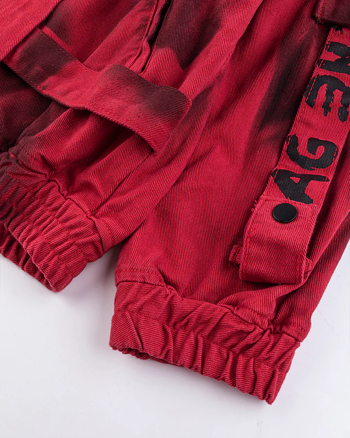 Graffiti Print Oversized Red Jacket - Image 7