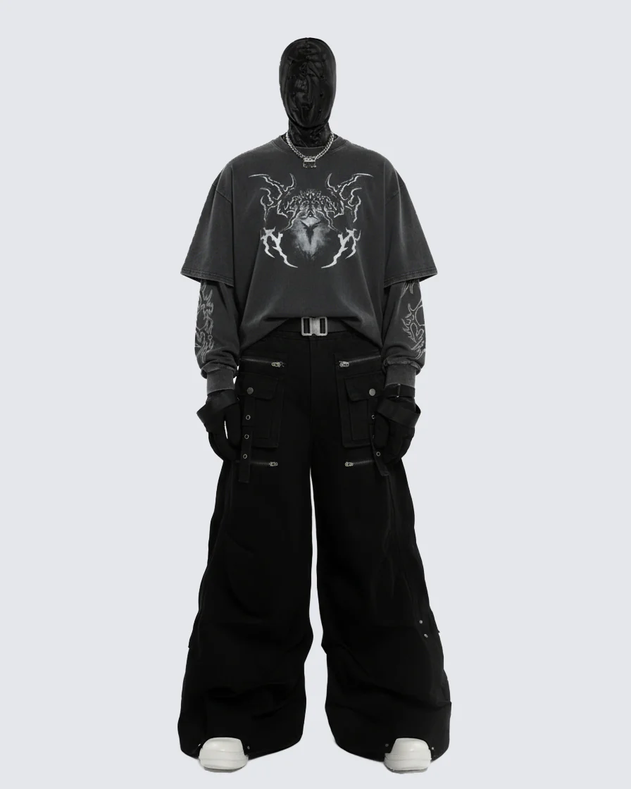 Graphic Oversized Long Sleeve T-shirt - Image 2