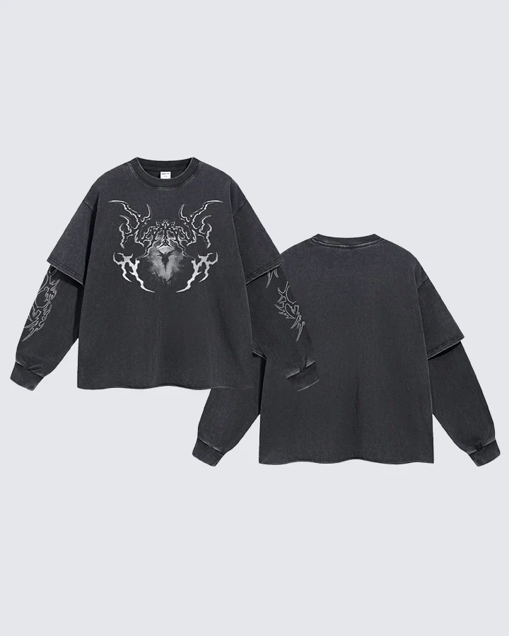 Graphic Oversized Long Sleeve T-shirt - Image 6