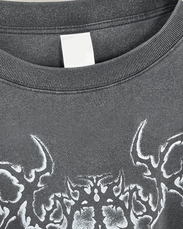Graphic Oversized Long Sleeve T-shirt - Image 8