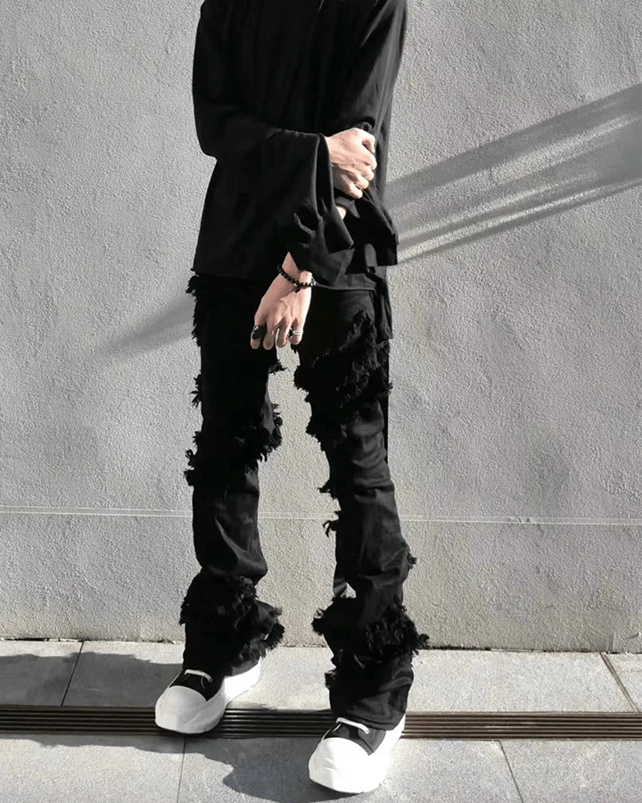 KIIKIO Grunge Black Distressed Jeans - Image 2