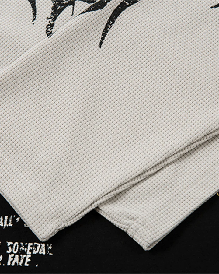 Layered Sleeve Grunge Graphic Long Sleeve T-Shirt - Image 6