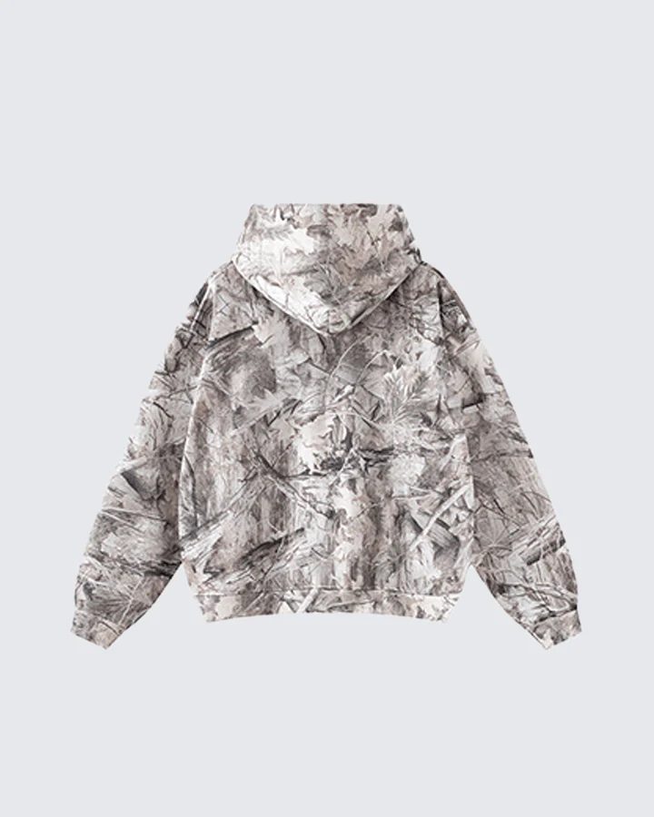 Heavyweight Fleece Camo Hoodie Cotton Blend - Image 4