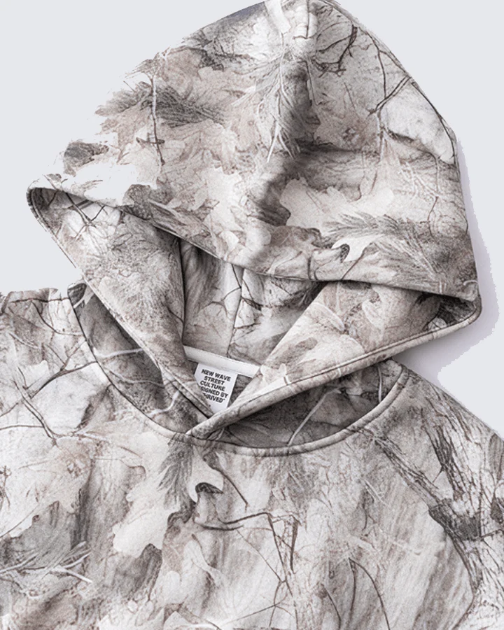 Heavyweight Fleece Camo Hoodie Cotton Blend - Image 8