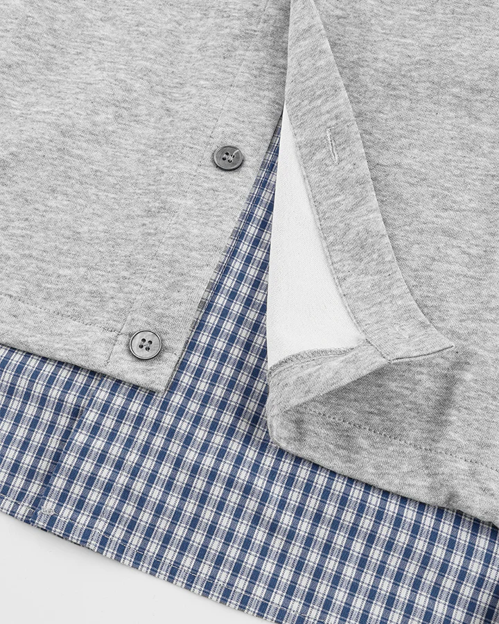 Layered Patchwork Vest Shirt - Image 10
