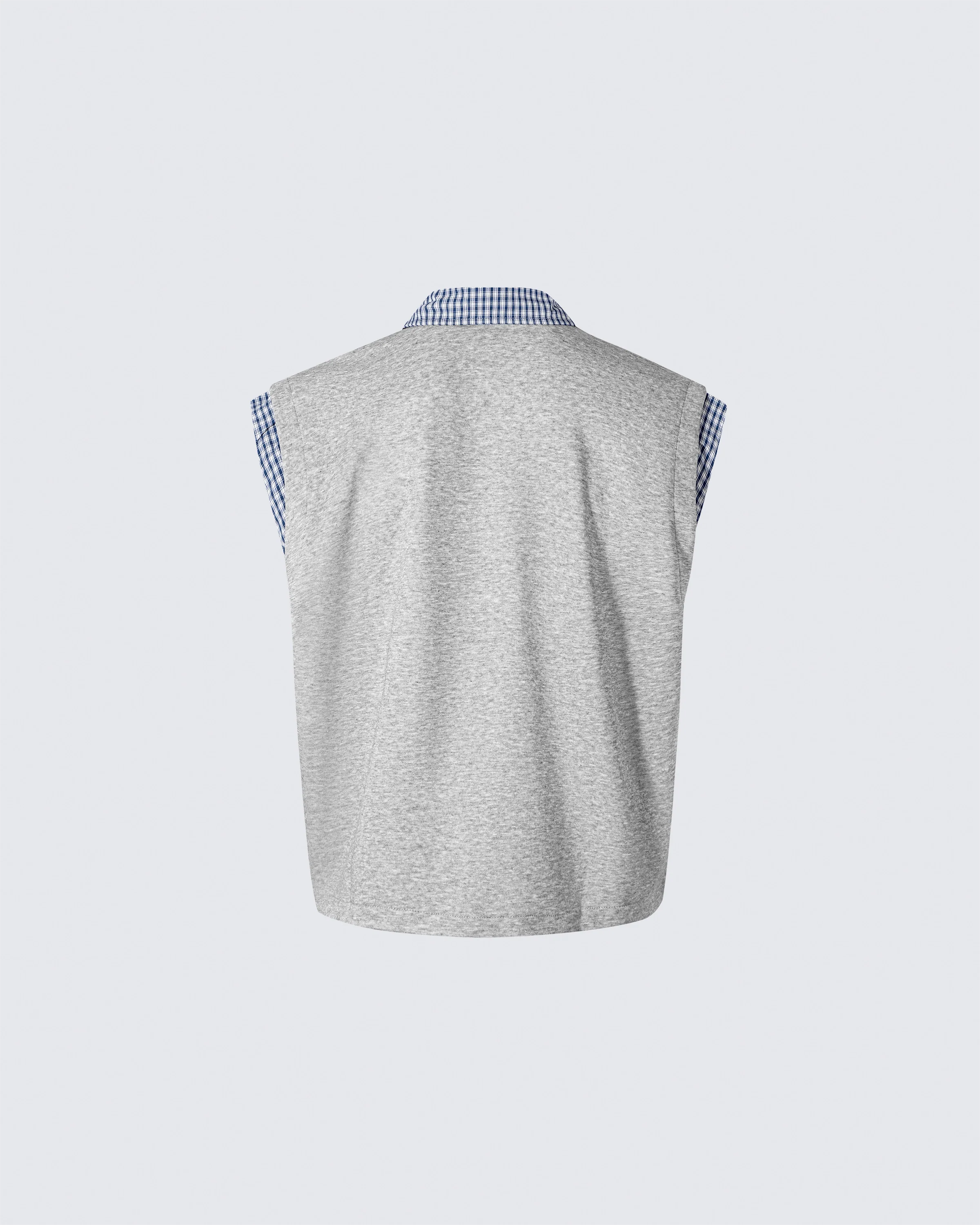 Layered Patchwork Vest Shirt - Image 2