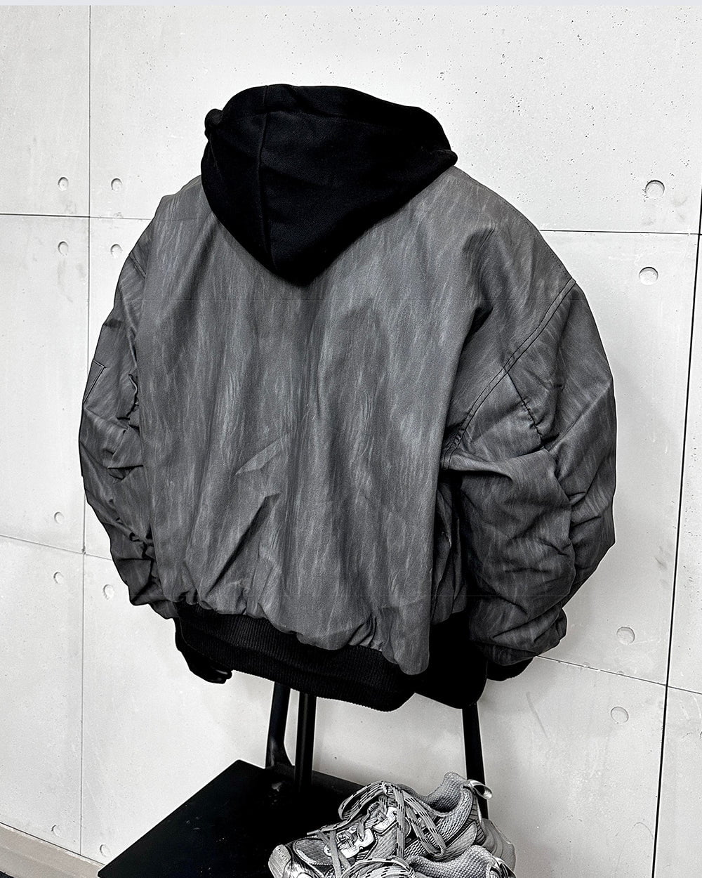 KIIKIO Leather Bomber Jacket - Image 2