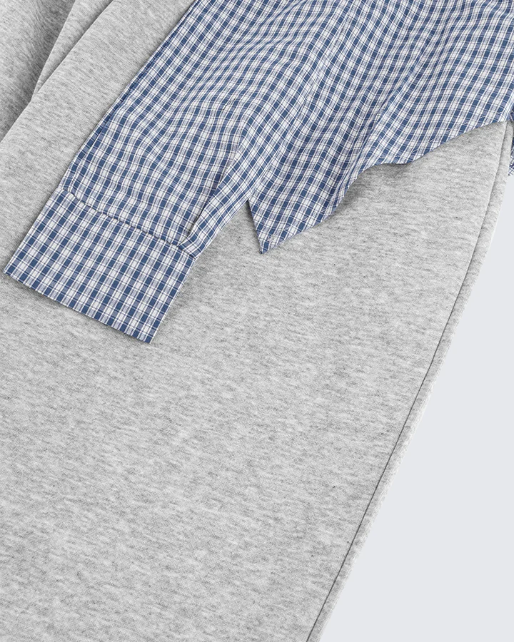 Plaid Shirt-Waist Wide-Leg Sweatpants - Image 10