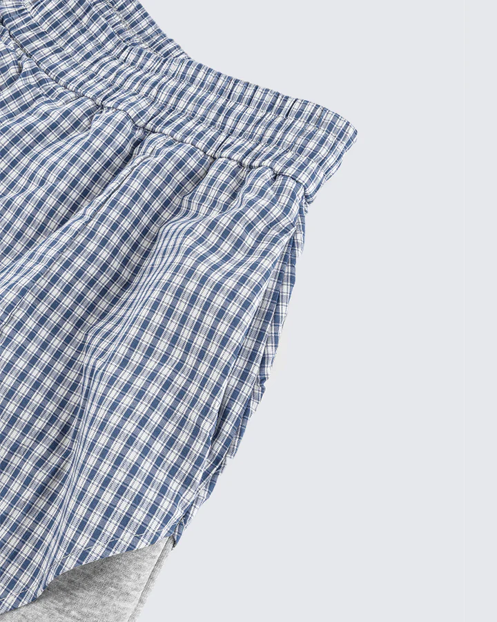Plaid Shirt-Waist Wide-Leg Sweatpants - Image 12