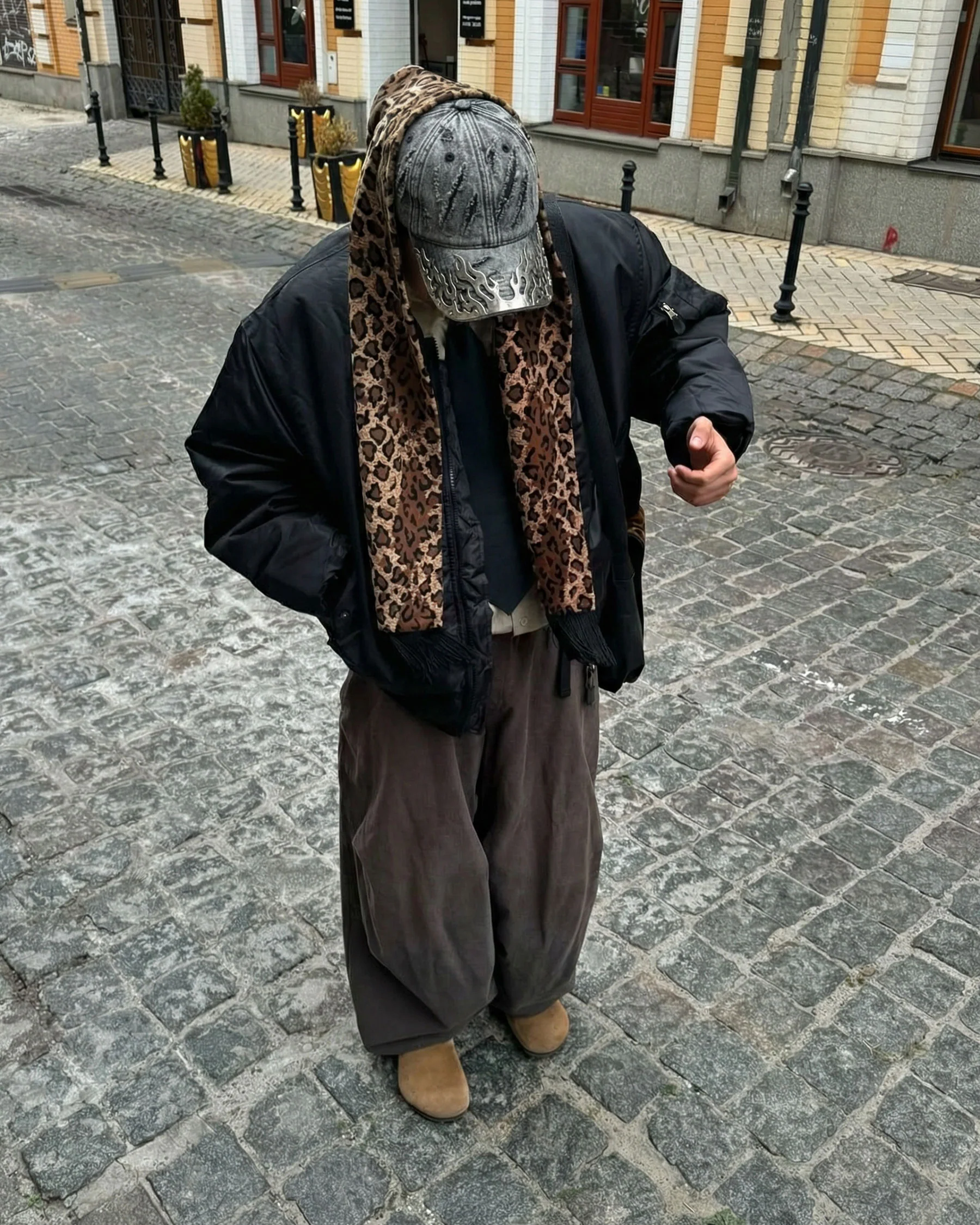 KIIKIO-Post-Apocalyptic Flame Metal Denim Cap - Image 6