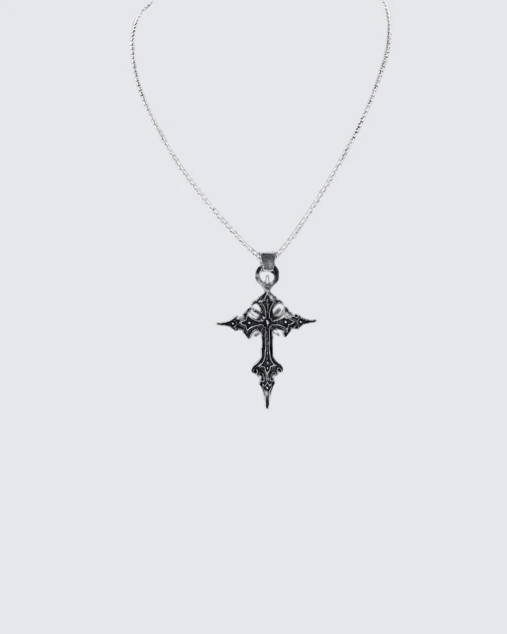 Punk Gothic Cross Pendant Necklace - Image 3