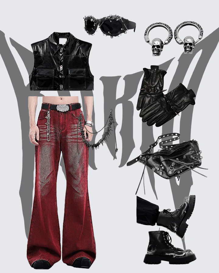 Punk Spike Layered Necklace – Gothic Arrow Pendant Chain - Image 3