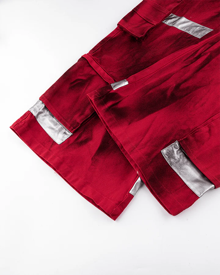 Reflective Distressed Denim Pants - Image 12