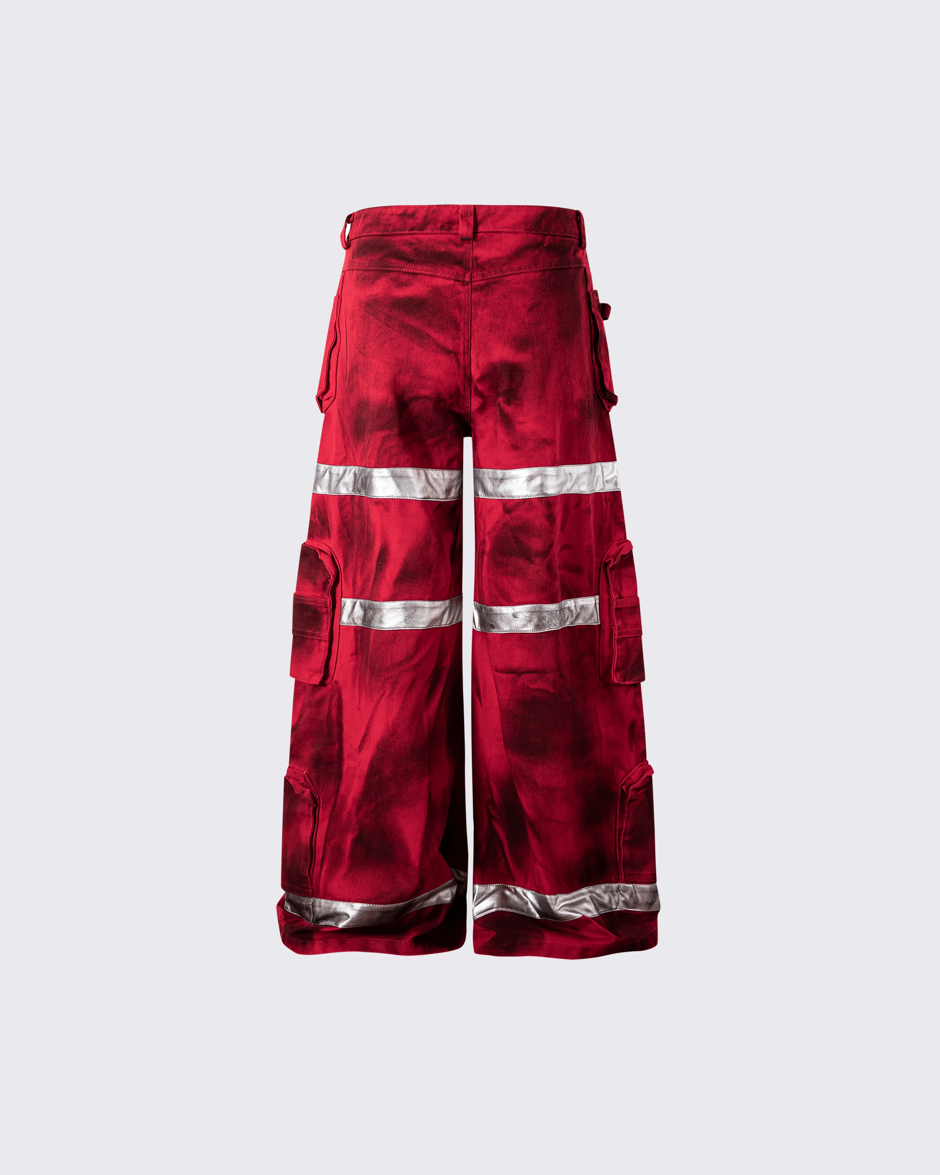 Reflective Distressed Denim Pants - Image 13