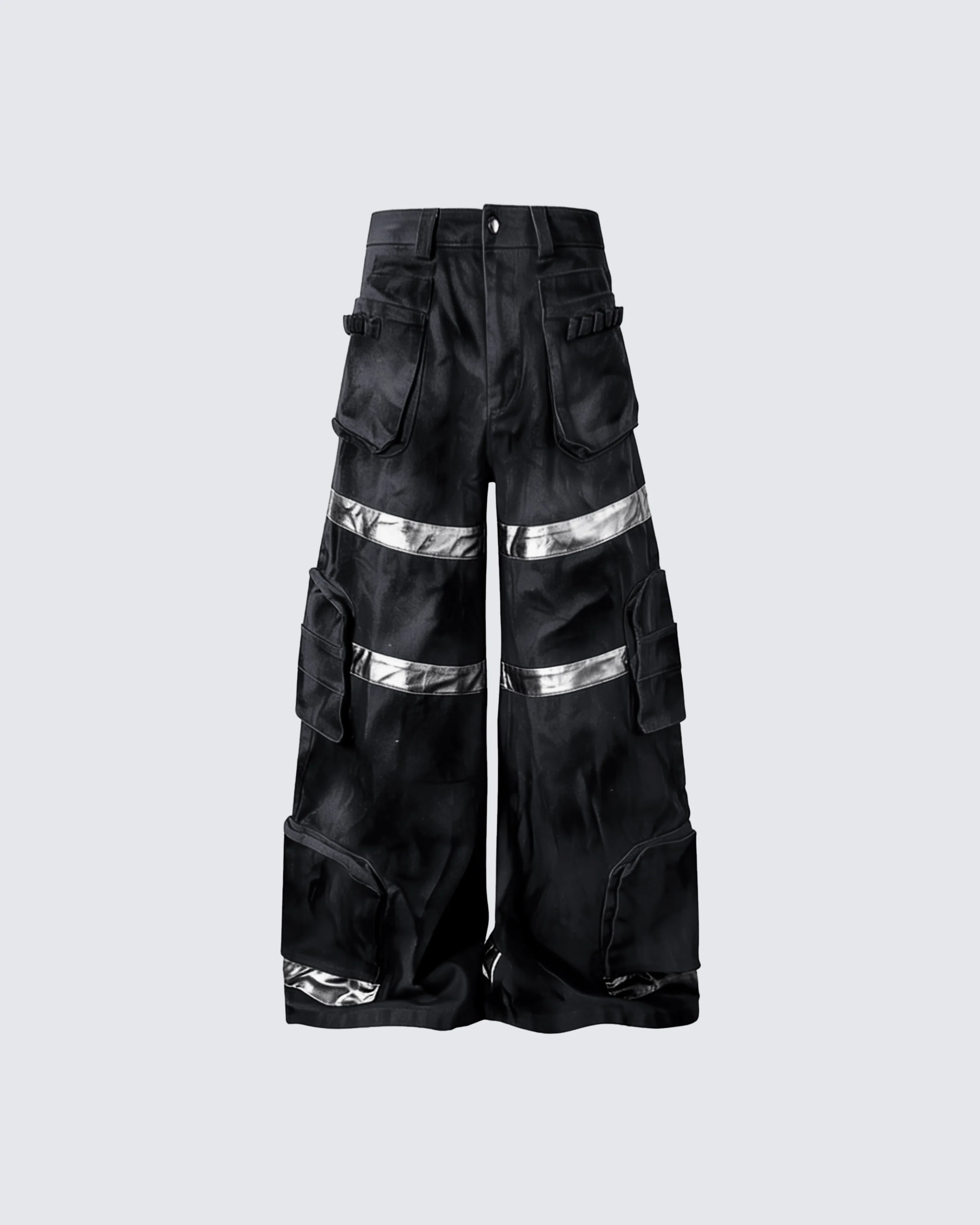 Reflective Distressed Denim Pants - Image 14