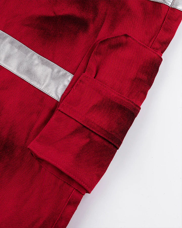 Reflective Distressed Denim Pants - Image 9