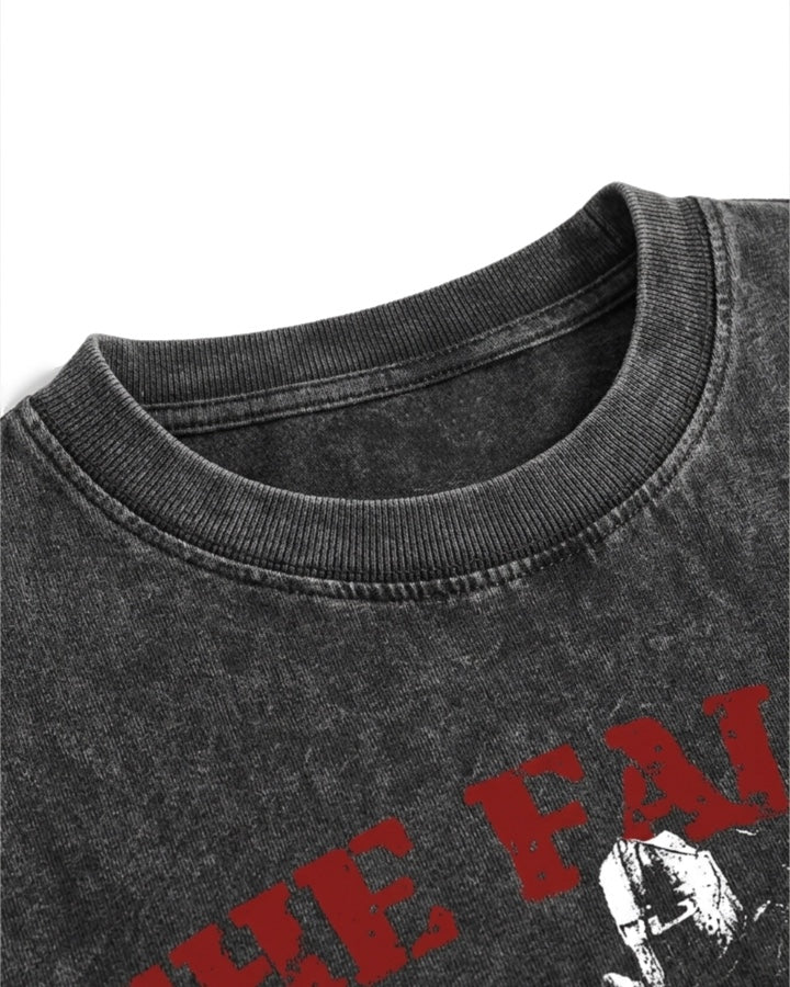 KIIKIO Retro Personality Washed Warrior Print Short-Sleeve T-Shirt - Image 5