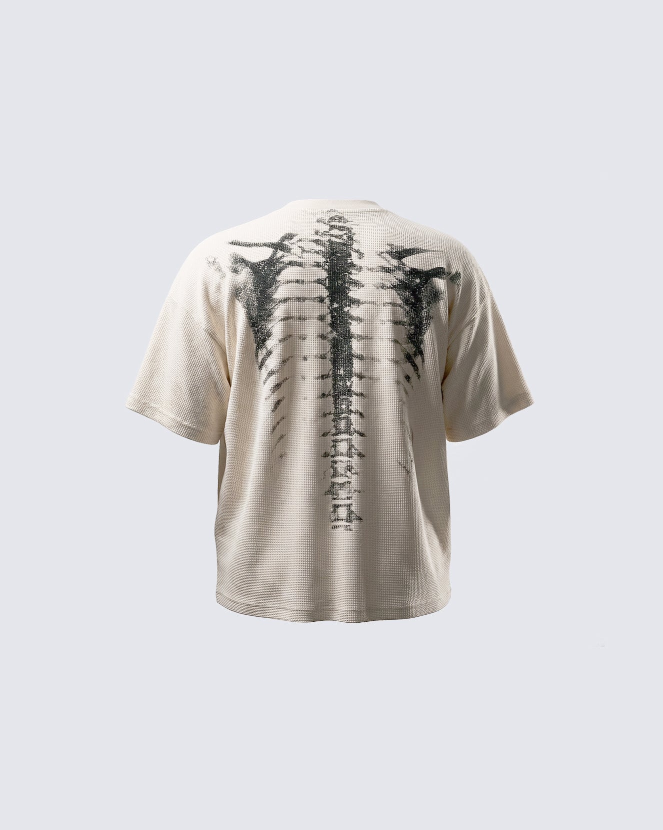 KIIKIO Skull Print Waffle T-Shirt - Image 4