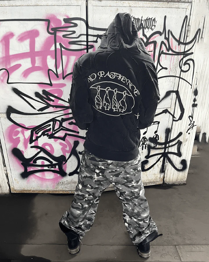Stacked Camo Streetwear Drawstring Pants - Image 7