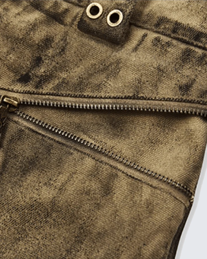 Tactical Textured Wide-Leg Cargo Pants - Image 9