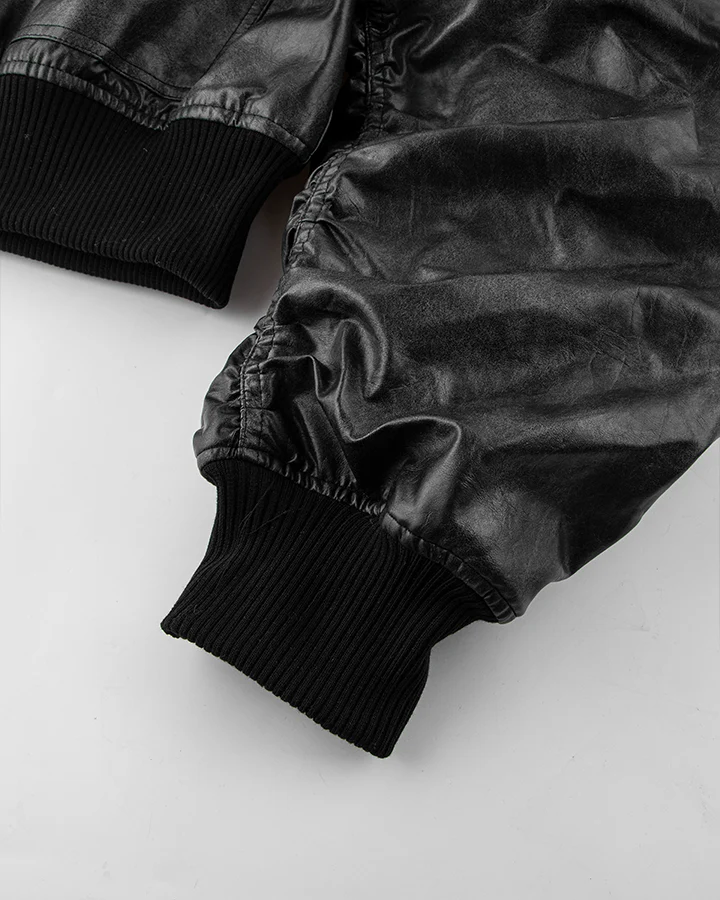 Padded Faux Leather  Jacket - Image 10