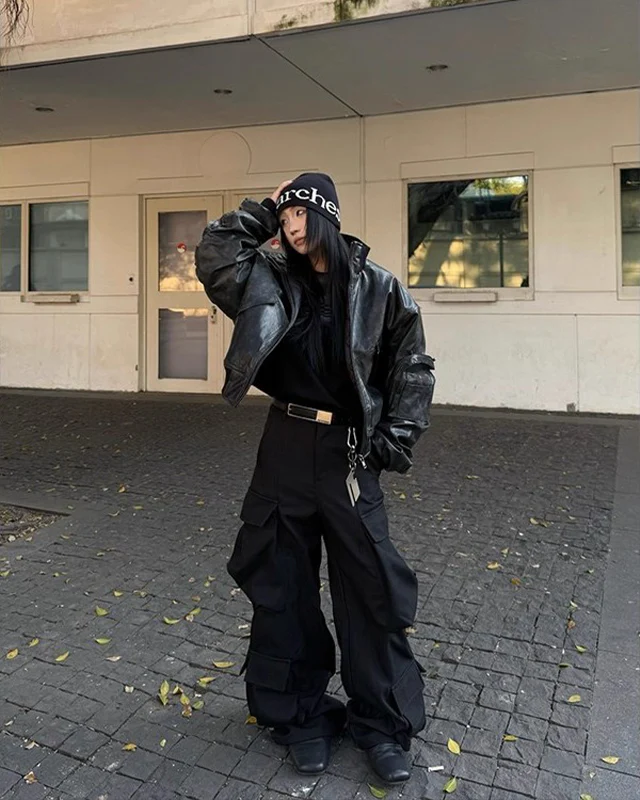Padded Faux Leather  Jacket - Image 2