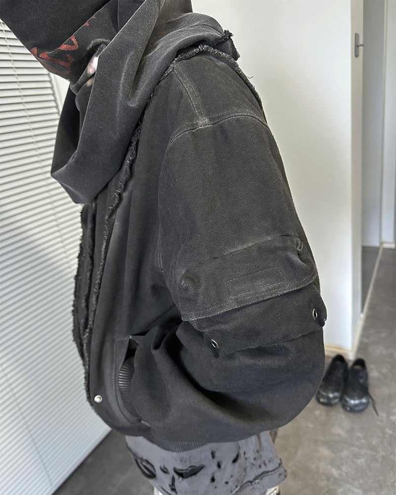 KIIKIO Vintage Street Style Bomber Jacket - Image 5