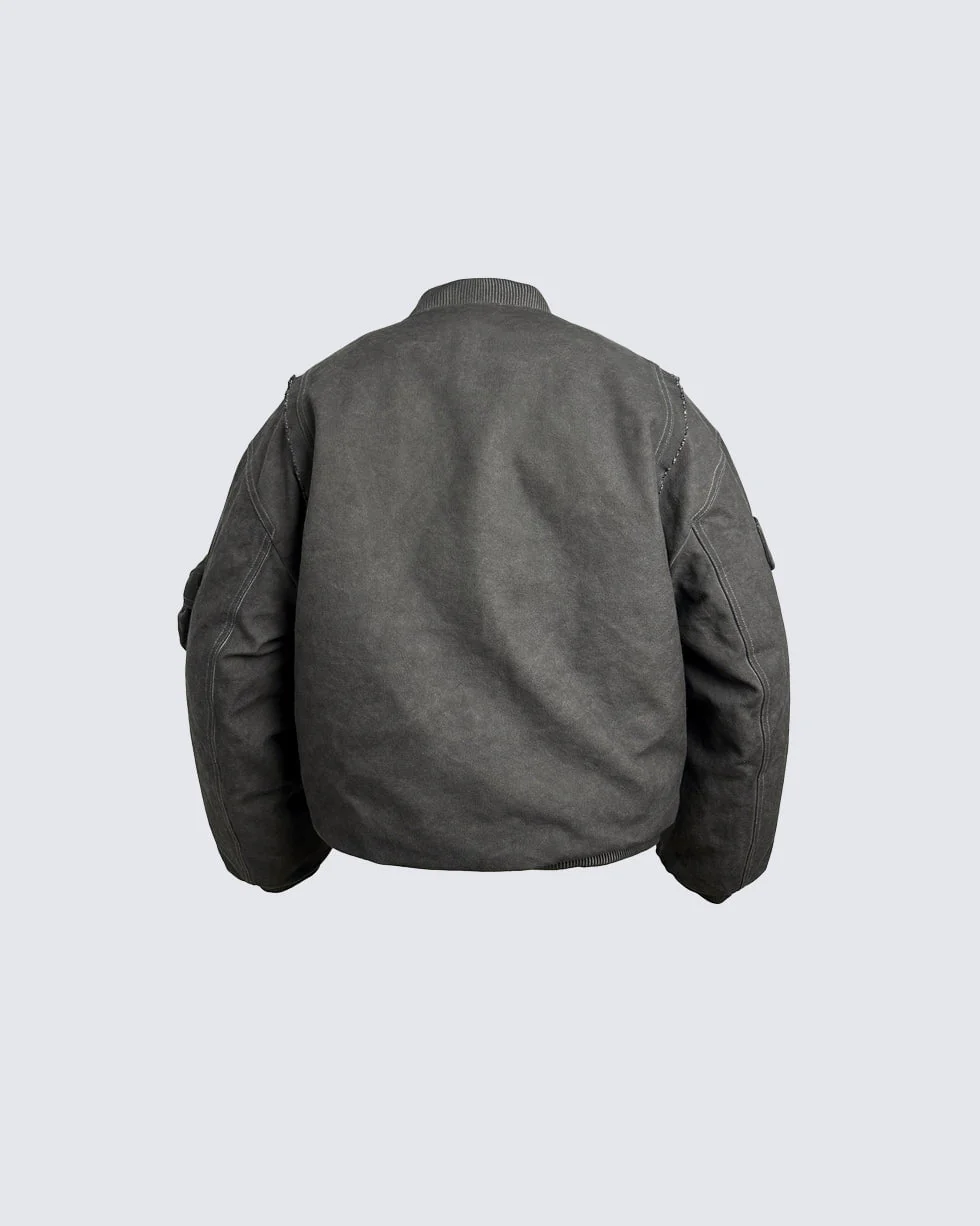 KIIKIO Vintage Street Style Bomber Jacket - Image 6