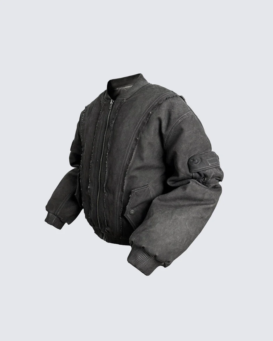 KIIKIO Vintage Street Style Bomber Jacket - Image 7