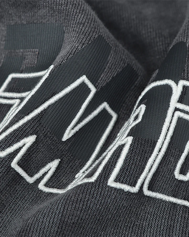 Washed Letter Print Hoodie with Utility Pocket - Image 9