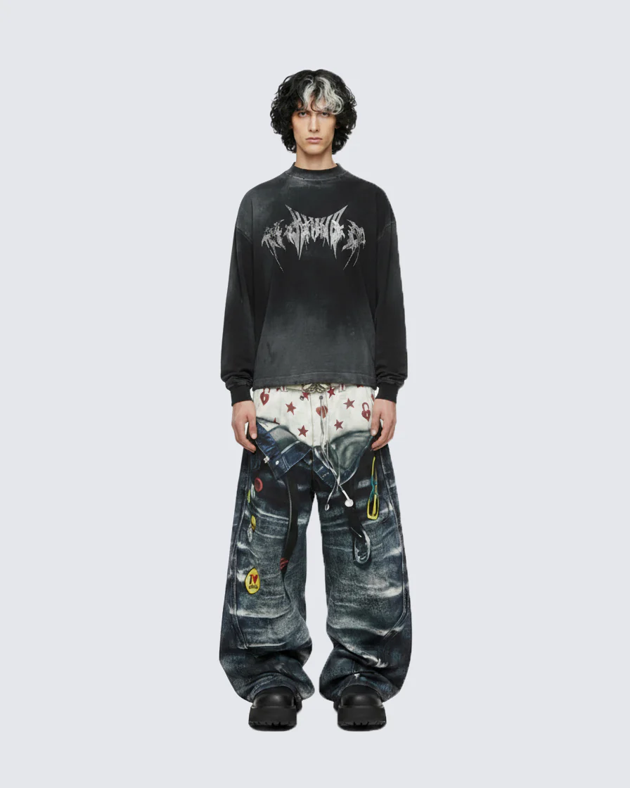 KIIKIO Vintage Washed Graphic Long-Sleeve Tee - Image 2