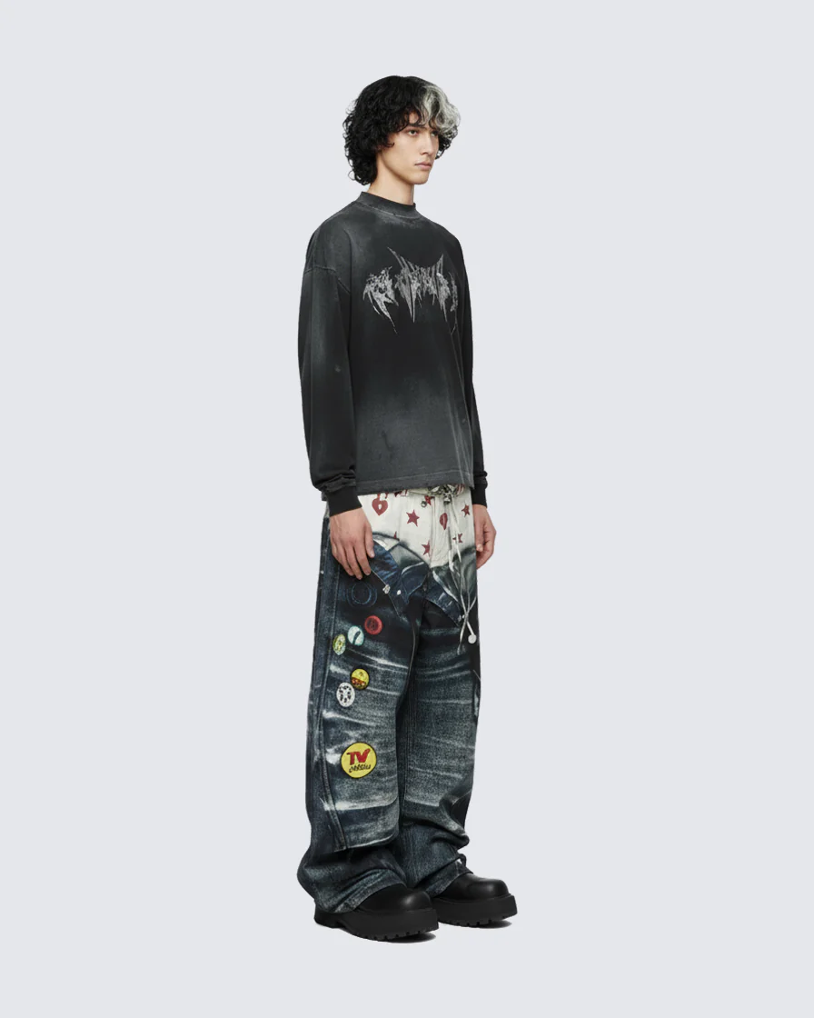 KIIKIO Vintage Washed Graphic Long-Sleeve Tee - Image 3