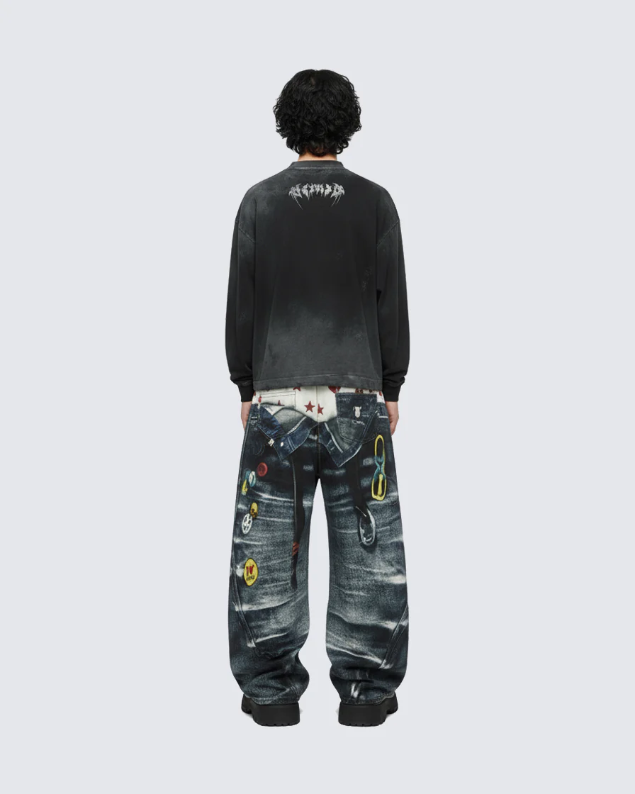 KIIKIO Vintage Washed Graphic Long-Sleeve Tee - Image 4