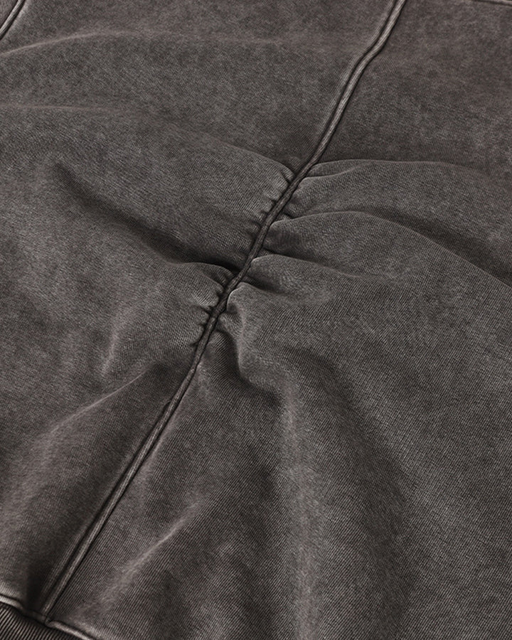 KIIKIO Washed Arc-Sleeve Hoodie - Image 4