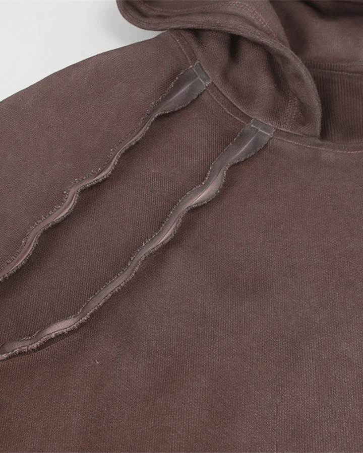 Washed Stitch Detail Oversized Hoodie - Image 9