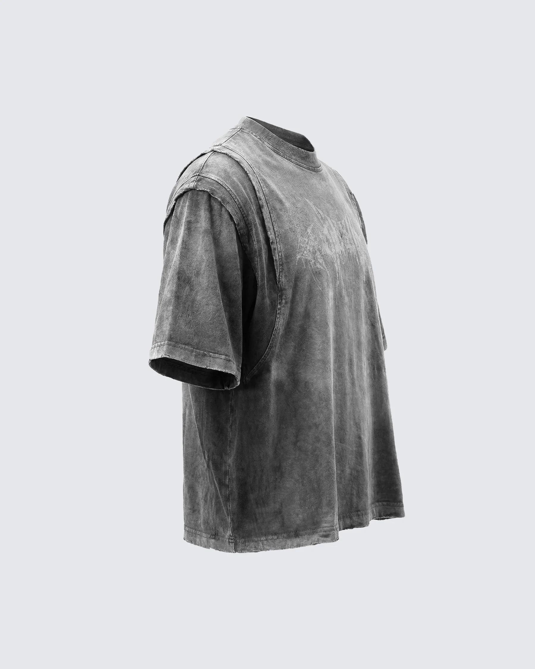KIIKIO-Washed Vintage Graphic T-Shirt - Image 5