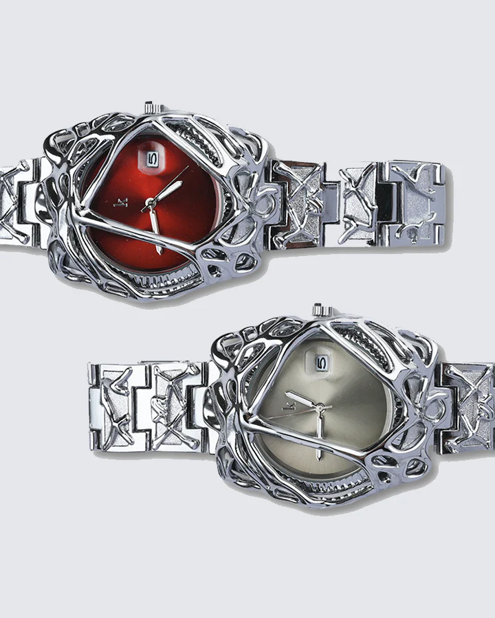 Y2K Abstract Metal Frame Watch - Image 2