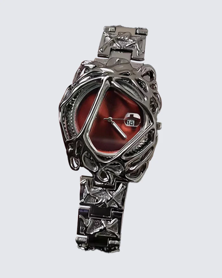 Y2K Abstract Metal Frame Watch - Image 3